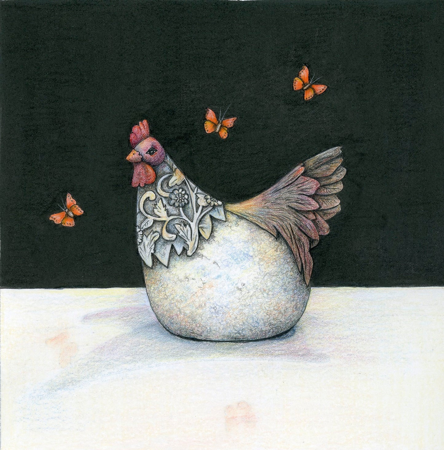 Henny Penny with Butterflies |  2021