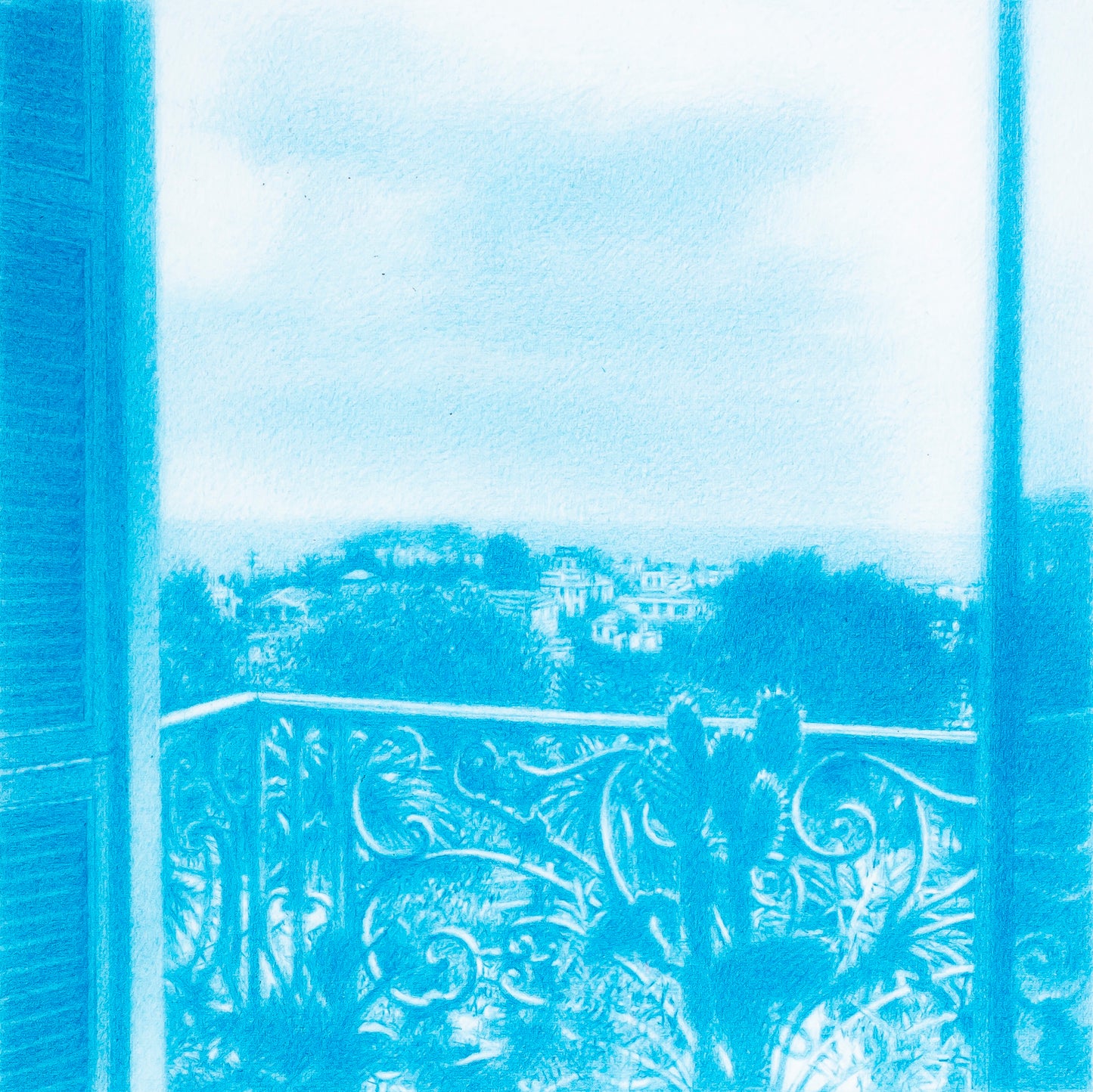 Matisse's view in turquoise (Nice), 2020