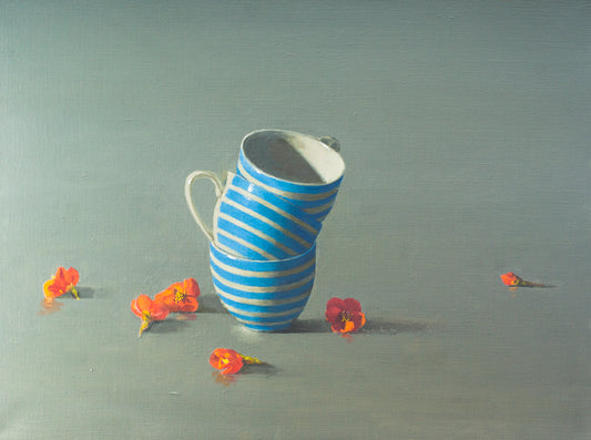 Striped cups with blossom II | 2020